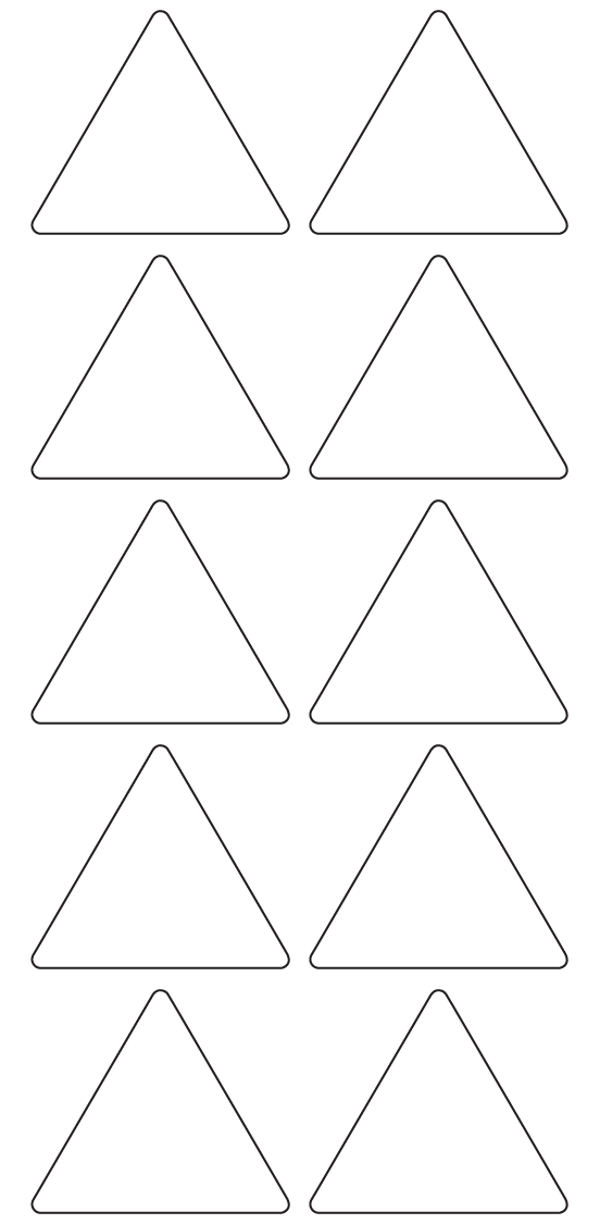 Triangle Labels 60mm x 52mm - 2450 labels per roll Triangle Labels 60mm x 52mm - 2450 labels per roll