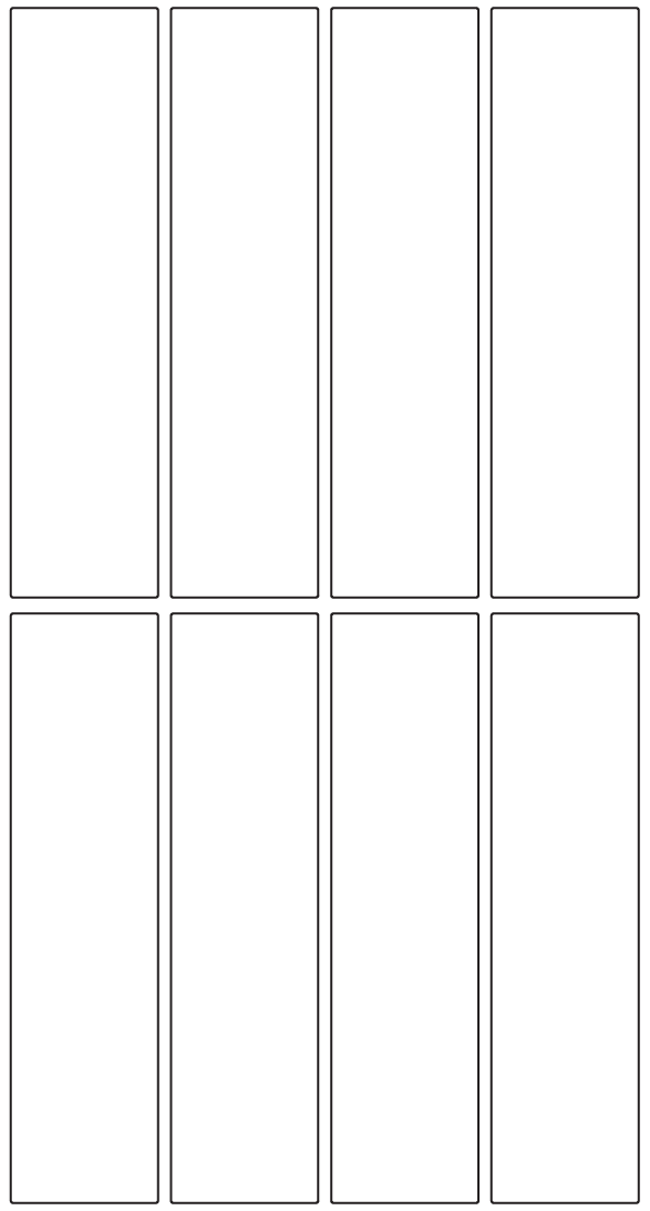 Rectangle Labels 34mm x 136mm - 2000 labels per roll