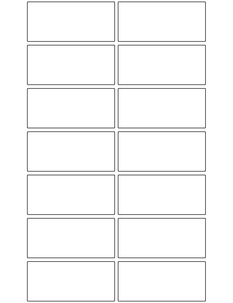 Rectangle Labels 75mm x 34mm - 3760 labels per roll