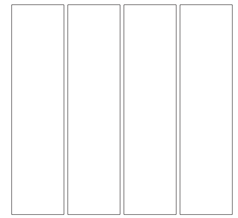 Rectangle Labels 55mm x 220mm - 1220 labels per roll
