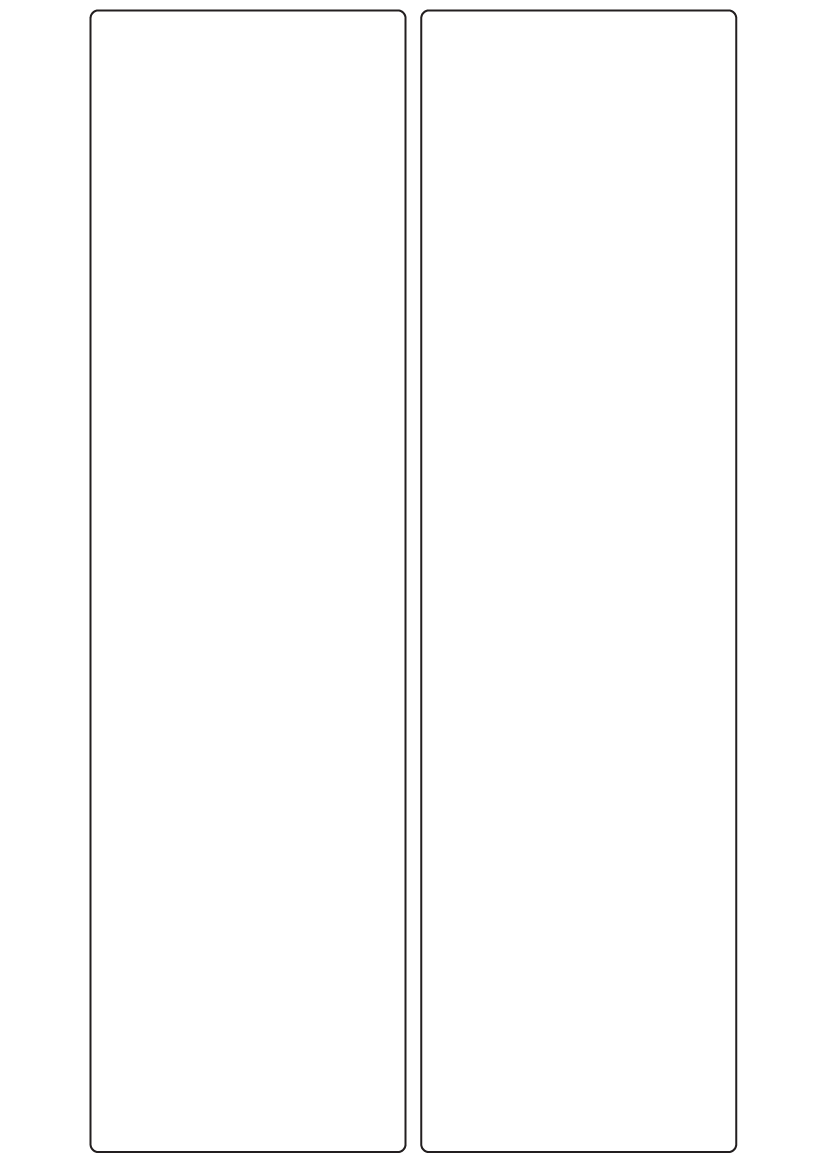 Rectangle Labels 80mm x 290mm - 470 labels per roll