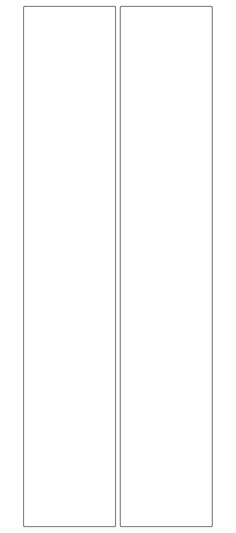 Rectangle Labels 78mm x 440mm - 310 labels per roll