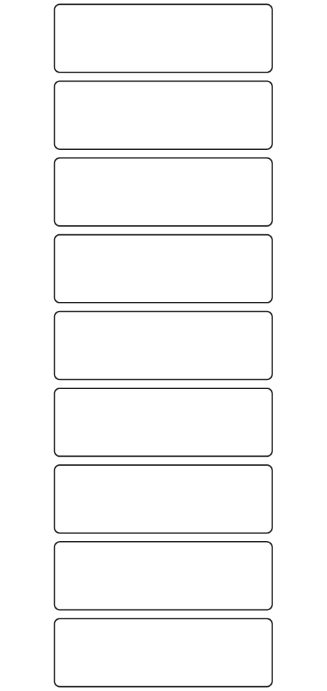 Rectangle Labels 80mm x 25mm - 2480 labels per roll
