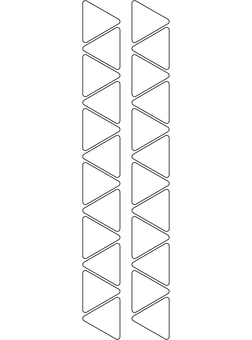 Triangle Labels 31mm x 35mm - 5690 labels per roll Triangle Labels 31mm x 35mm - 5690 labels per roll