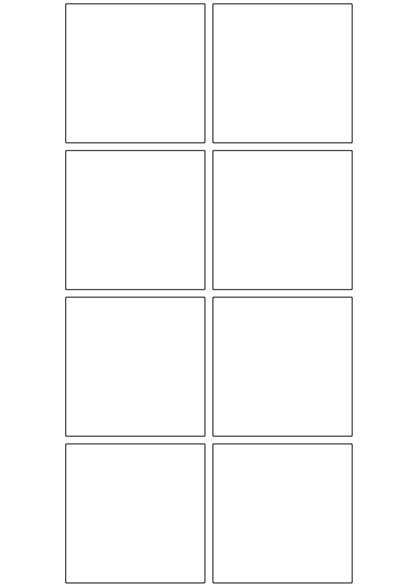 Rectangle Labels 70mm x 70mm - 1900 labels per roll