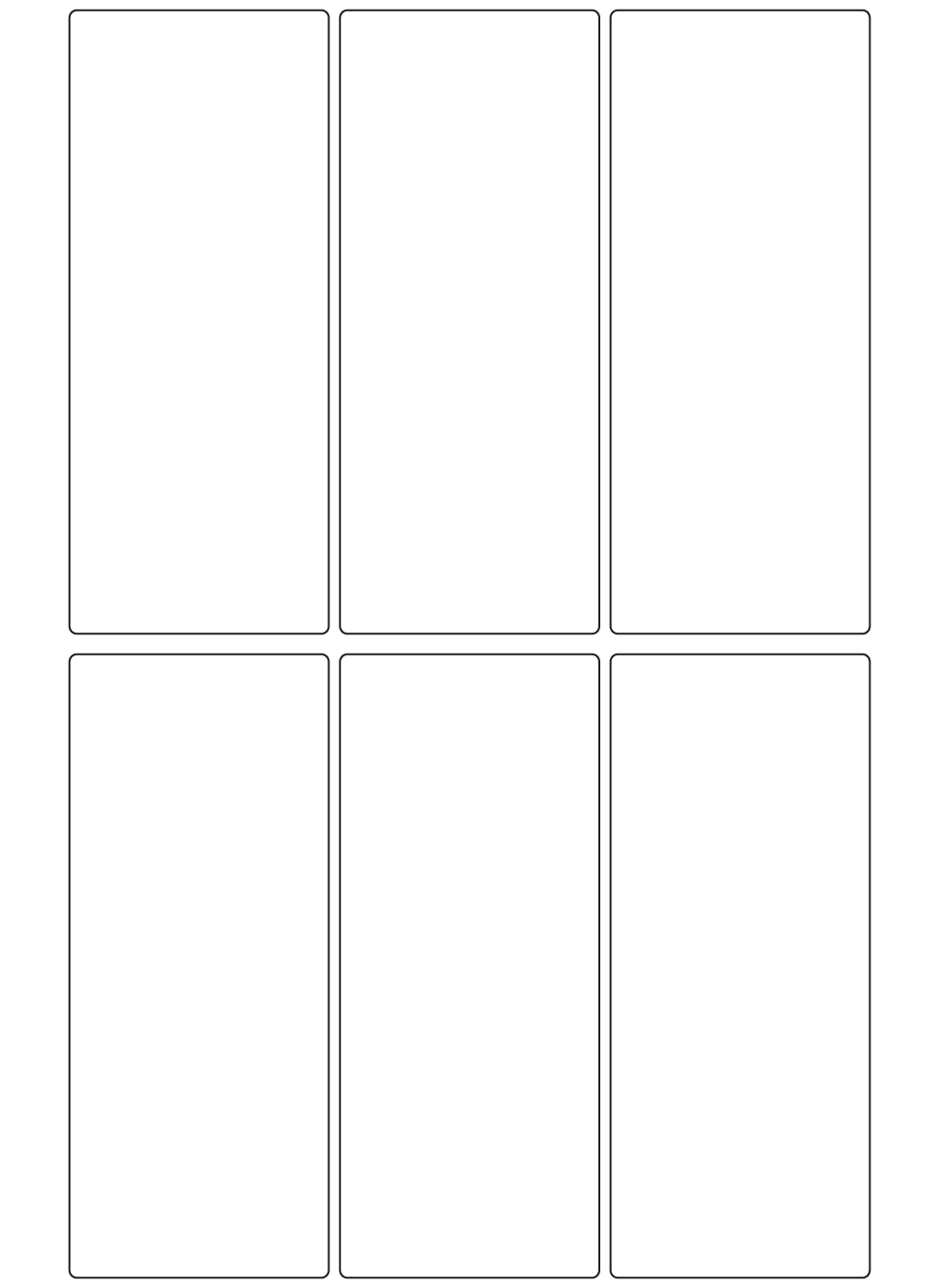 Rectangle Labels 69mm x 166mm - 1220 labels per roll