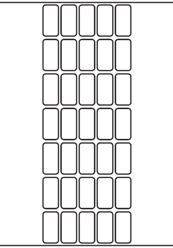 Rectangle Label 18mm x 36mm - 8,750 labels per roll