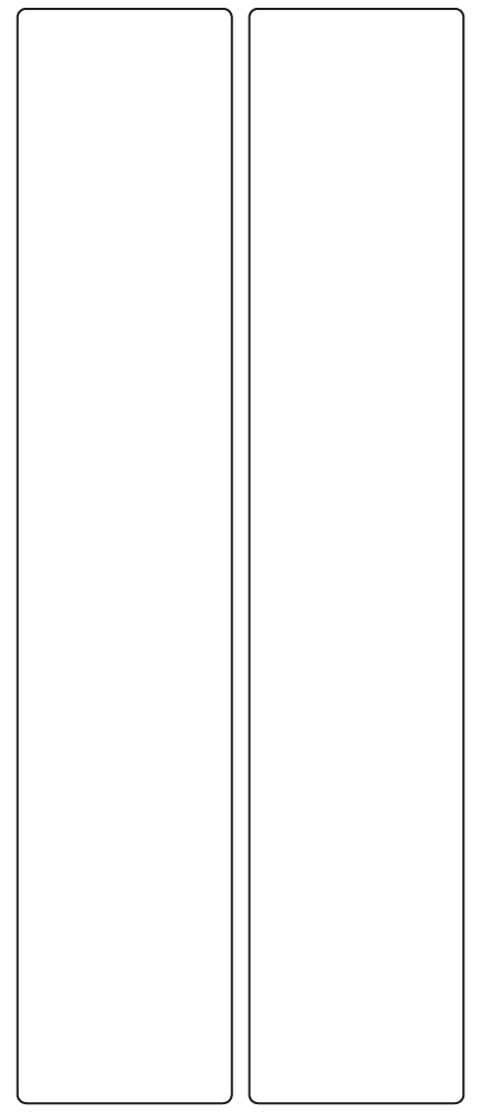 Rectangle Labels 49mm x 250mm - 550 labels per roll