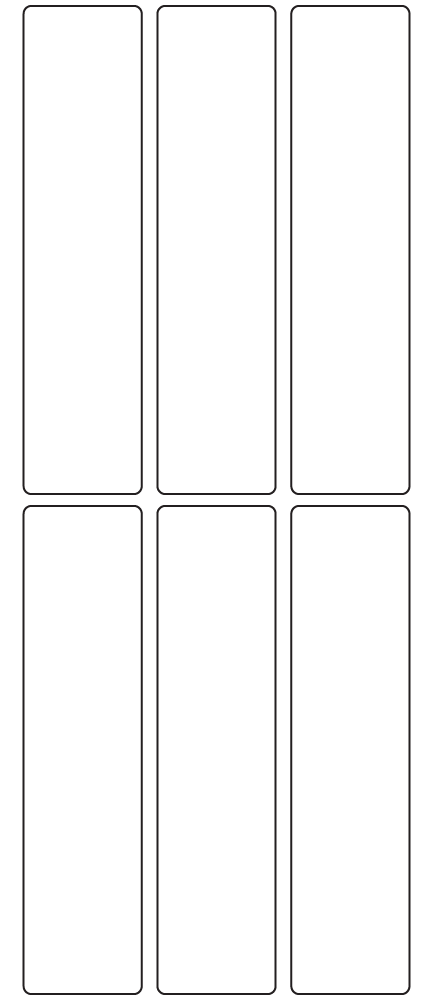 Rectangle Labels 30mm x 124mm - 1650 labels per roll