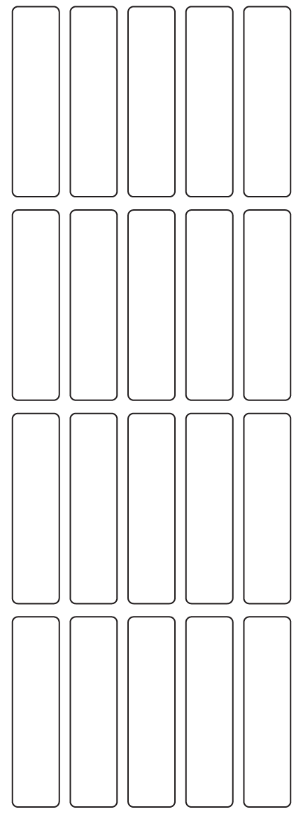 Rectangle Labels 17mm x 69mm - 4740 labels per roll