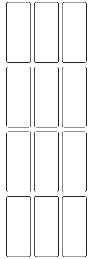 Rectangle Labels 26mm x 65mm - 3010 labels per roll