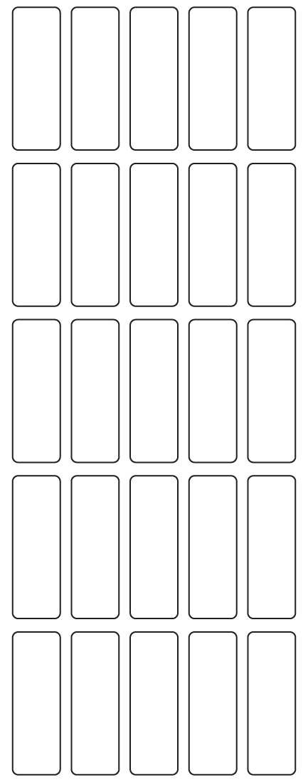 Rectangle Labels 17mm x 51mm - 6260 labels per roll