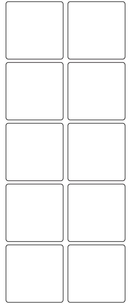 Rectangle Labels 48mm x 48mm - 2760 labels per roll