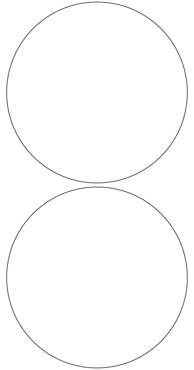 Circle Labels 149mm dia - 460 labels per roll