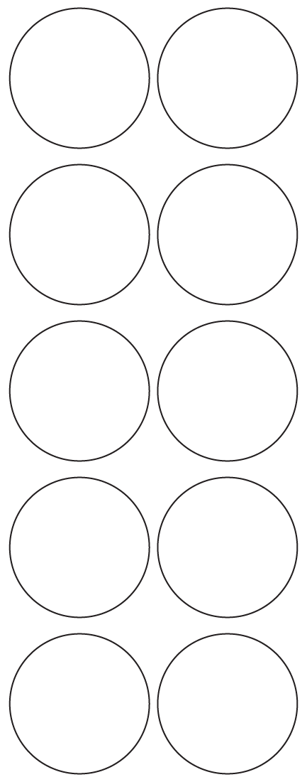Circle Labels 50mm dia - 2510 labels per roll