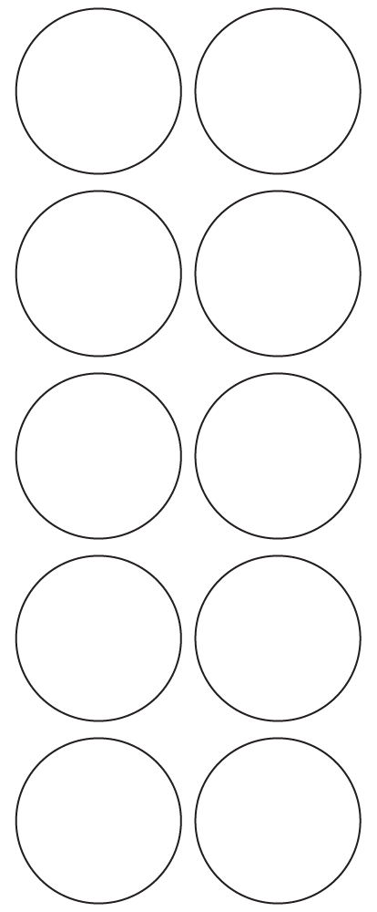 Circle Labels 46mm dia - 2760 labels per roll