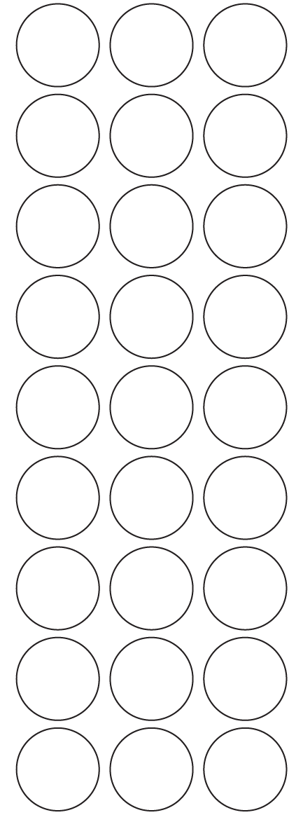 Circle Labels 30mm dia - 6400 labels per roll