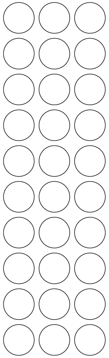 Circle Labels 25.4mm dia - 7110 labels per roll Circle Labels 25.4mm dia - 7110 labels per roll