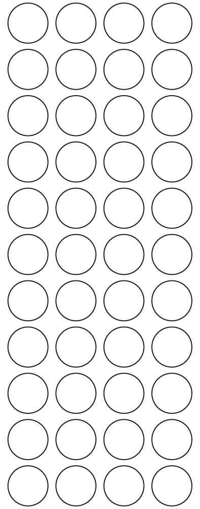 Circle Labels 20mm dia - 12130 labels per roll