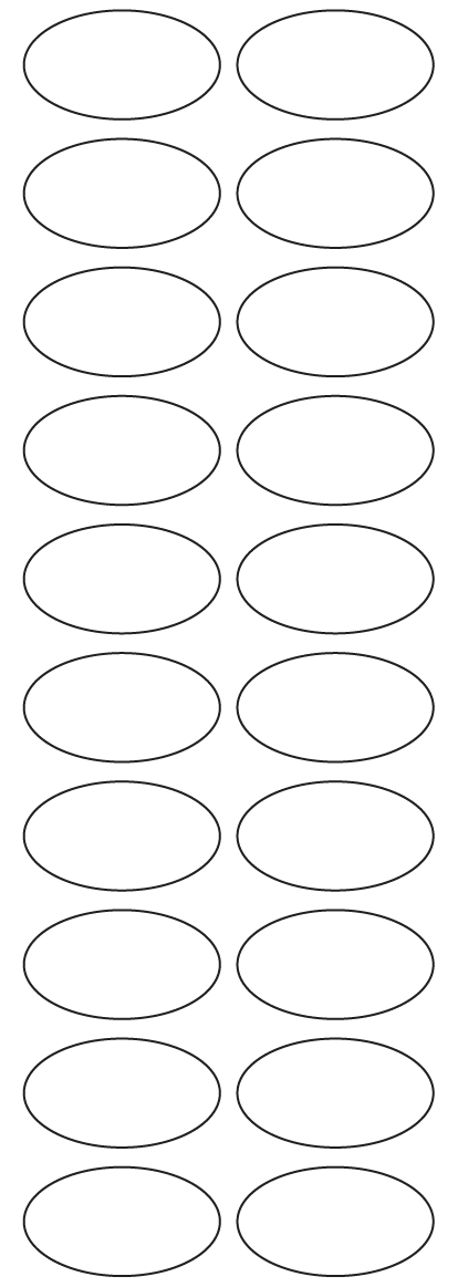 Oval Labels 45mm x 25mm - 4740 labels per roll Oval Labels 45mm x 25mm - 4740 labels per roll