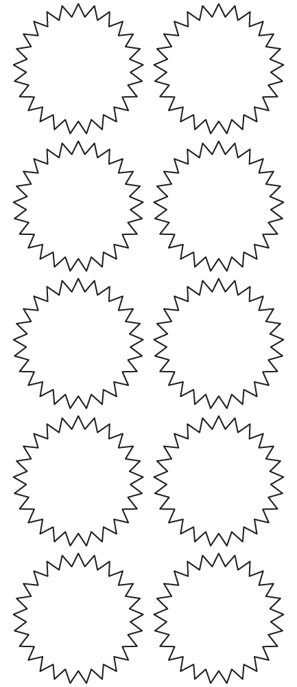 Starburst Labels 48mm x 48mm - 2760 labels per roll