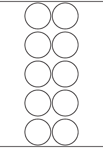 Circle Label 50mm dia - 2,500 labels per roll