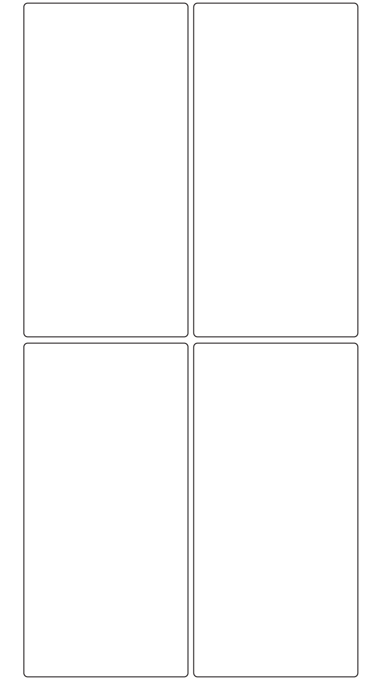 Rectangle Labels 86mm x 174.5mm - 790 labels per roll