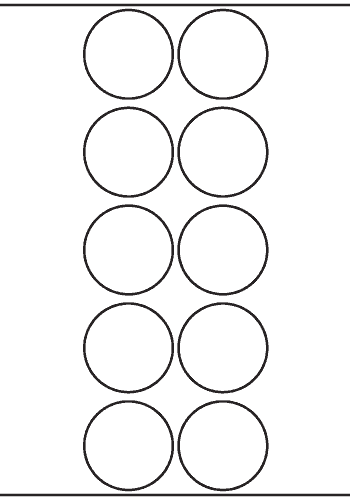 Circle Label 46mm dia - 2,740 labels per roll