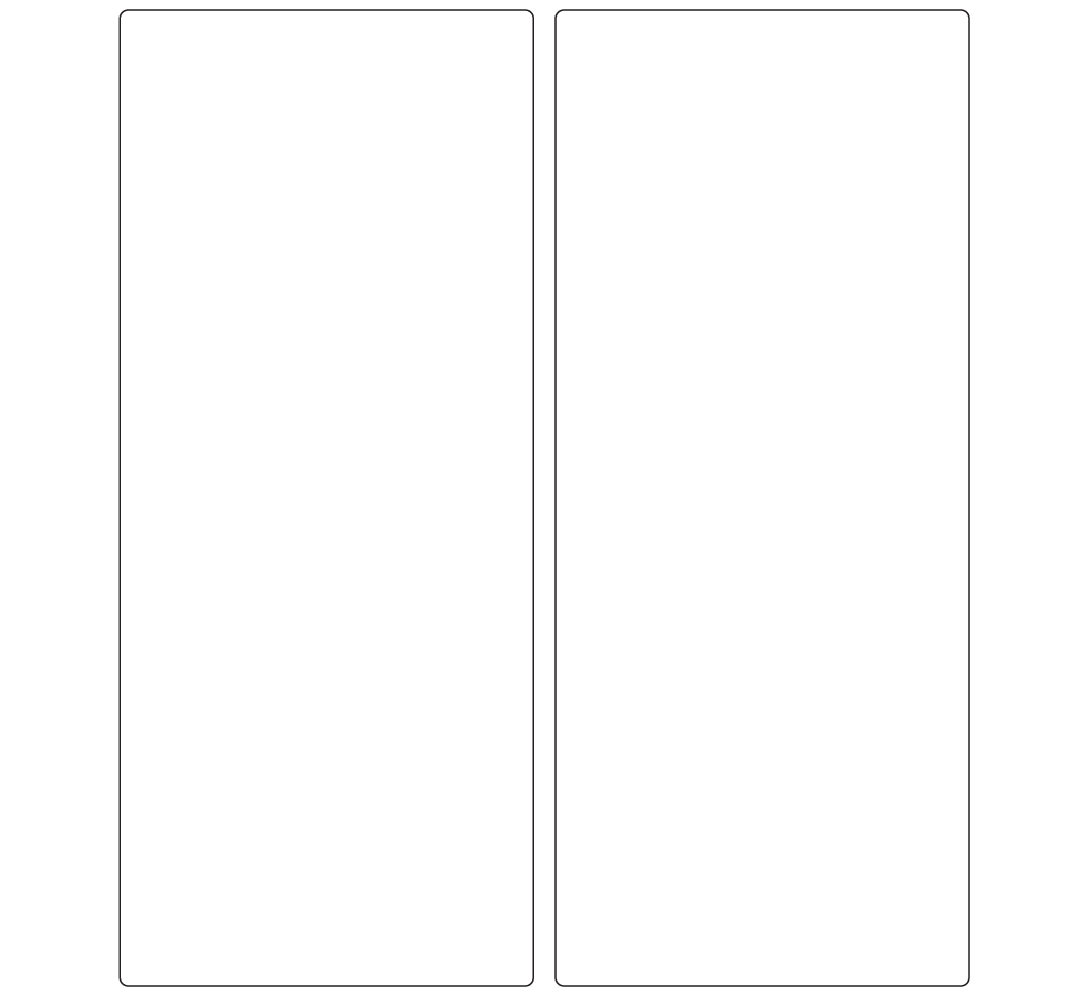 Rectangle Labels 95mm x 224mm - 610 labels per roll