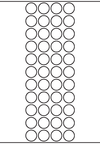 Circle Label 20mm dia - 12,120 labels per roll