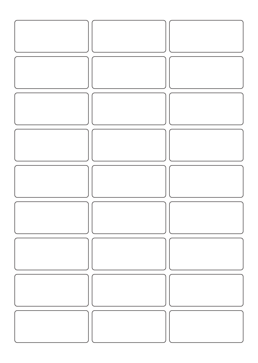 Rectangle Labels 60mm x 26mm - 7110 labels per roll