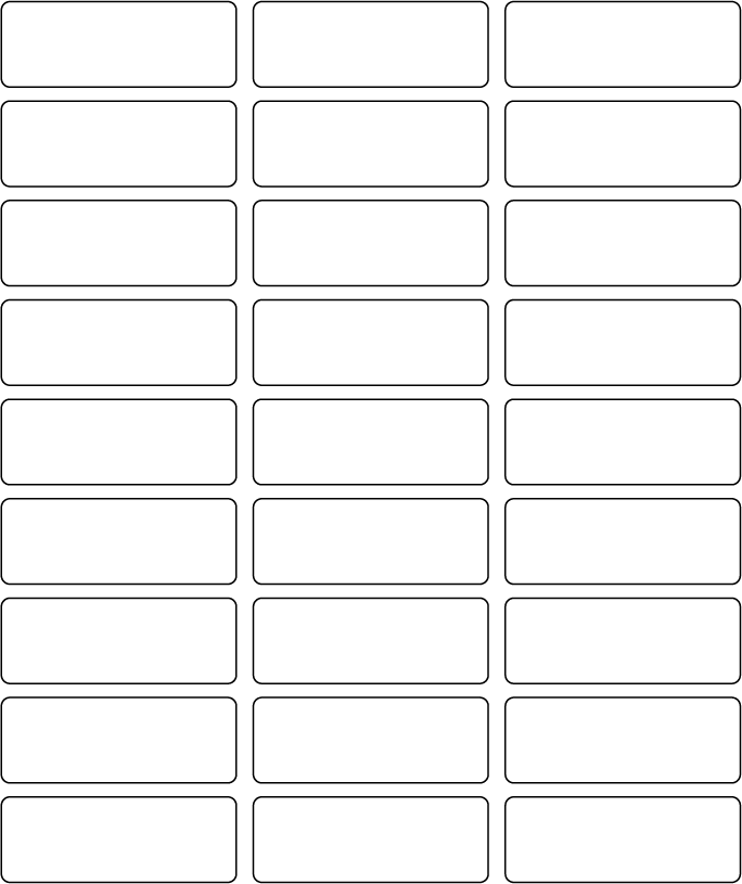 Rectangle Labels 55mm x 20mm - 9020 labels per roll