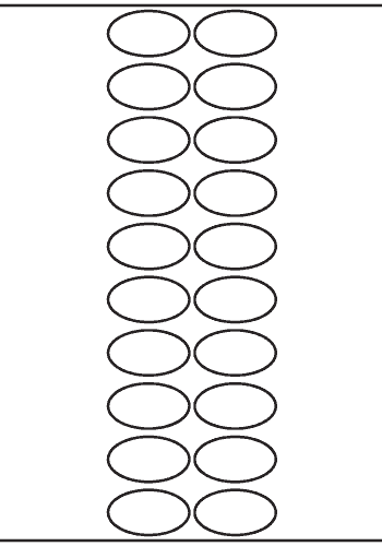 Oval Label 45mm x 25mm - 4,960 labels per roll