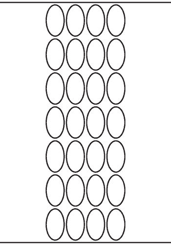 Oval Label 23mm x 40mm - 6,400 labels per roll