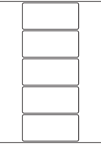 Rectangle Label 102mm x 48mm - 1,380 labels per roll