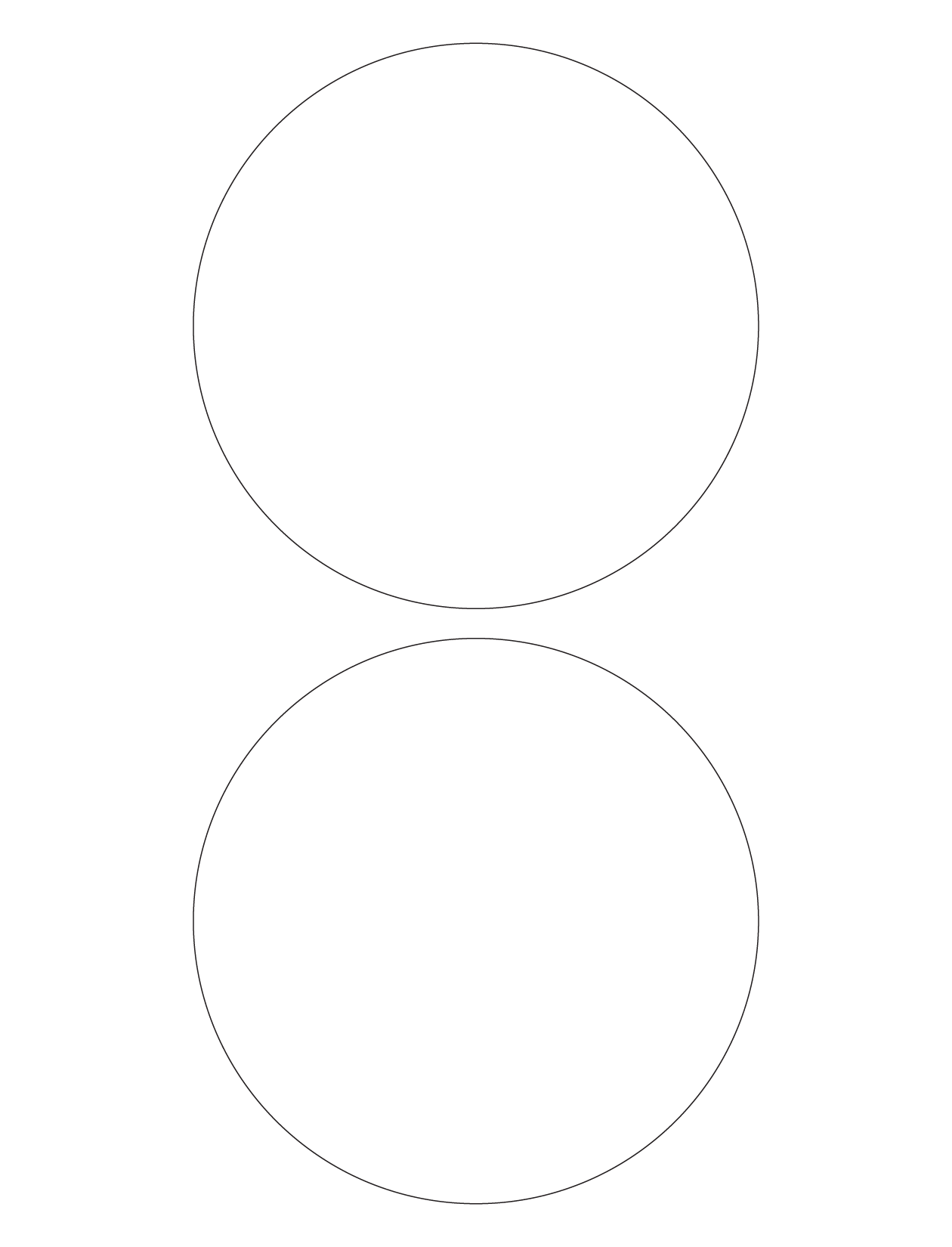 30023 - Label Size 190mm dia - 2 label(s) per sheet 30023 - Label Size 190mm dia - 2 label(s) per sheet