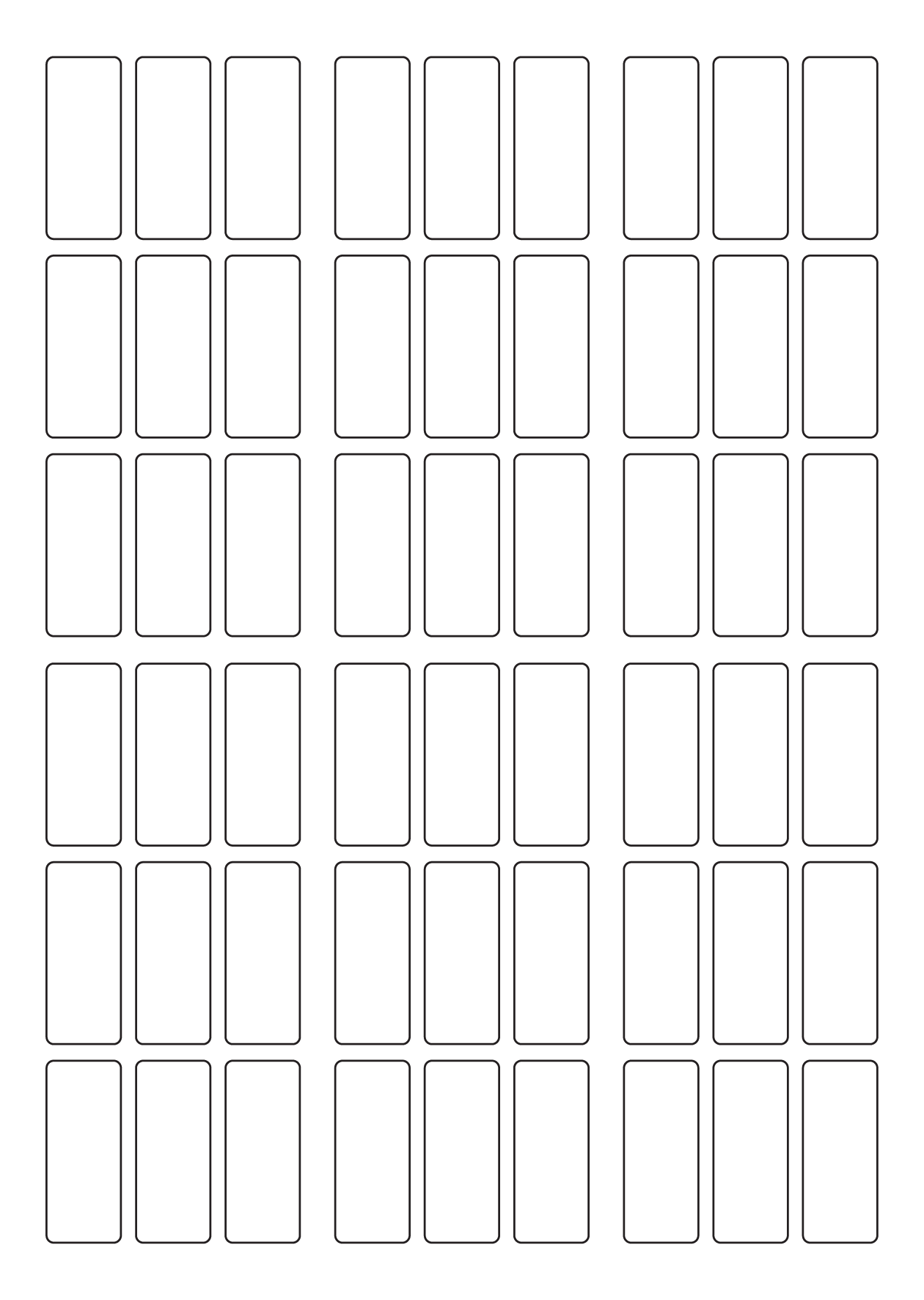 30037 - Label Size 25.75mm x 63mm - 54 label(s) per sheet 30037 - Label Size 25.75mm x 63mm - 54 label(s) per sheet