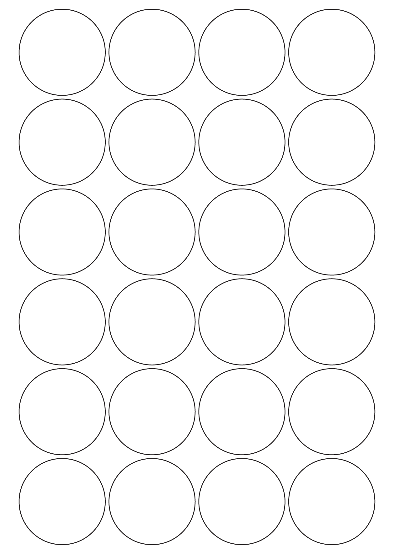 30043 - Label Size 70mm dia - 24 label(s) per sheet 30043 - Label Size 70mm dia - 24 label(s) per sheet