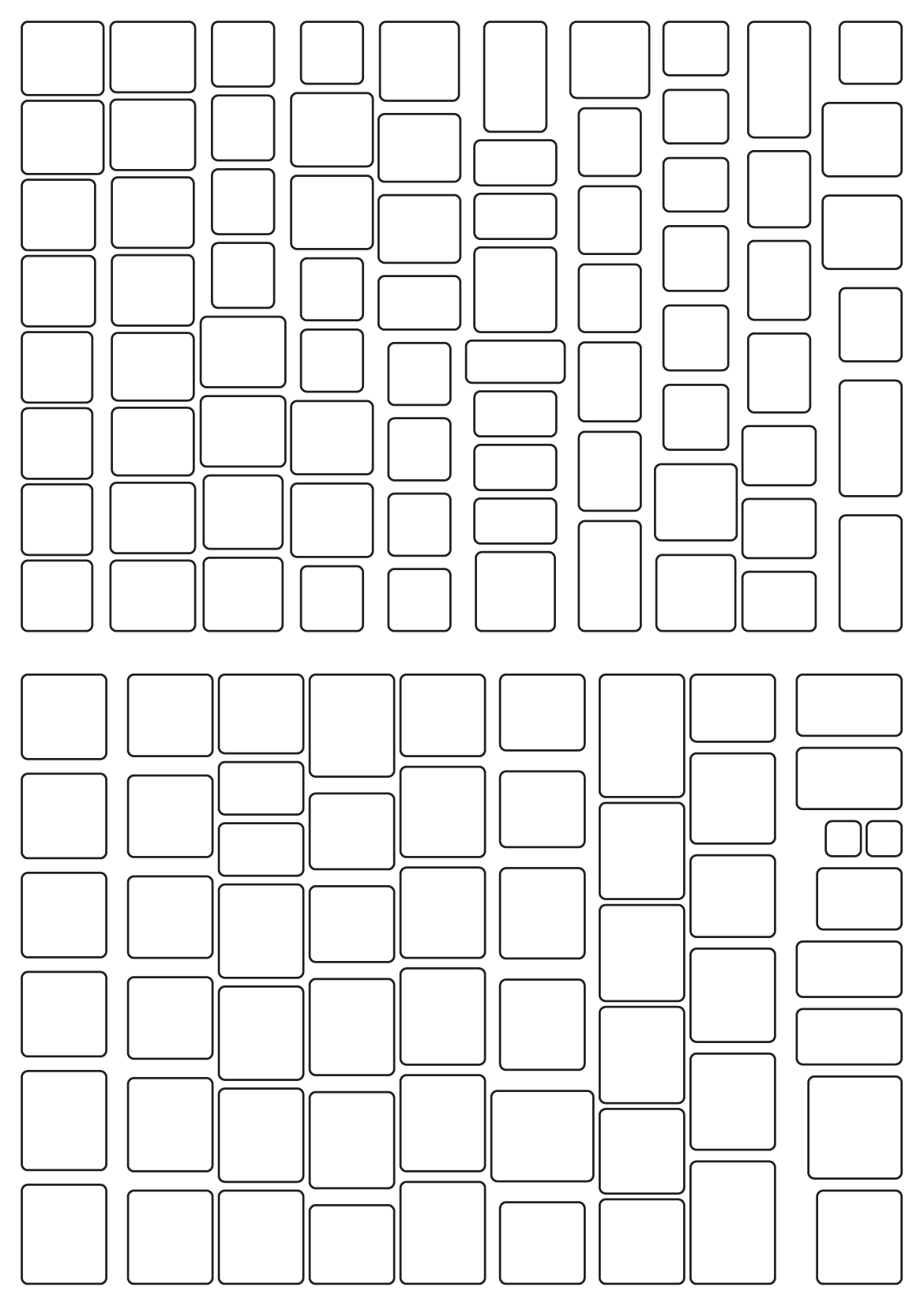 30106 - Label Size Rectangles - 134 label(s) per sheet 30106 - Label Size Rectangles - 134 label(s) per sheet
