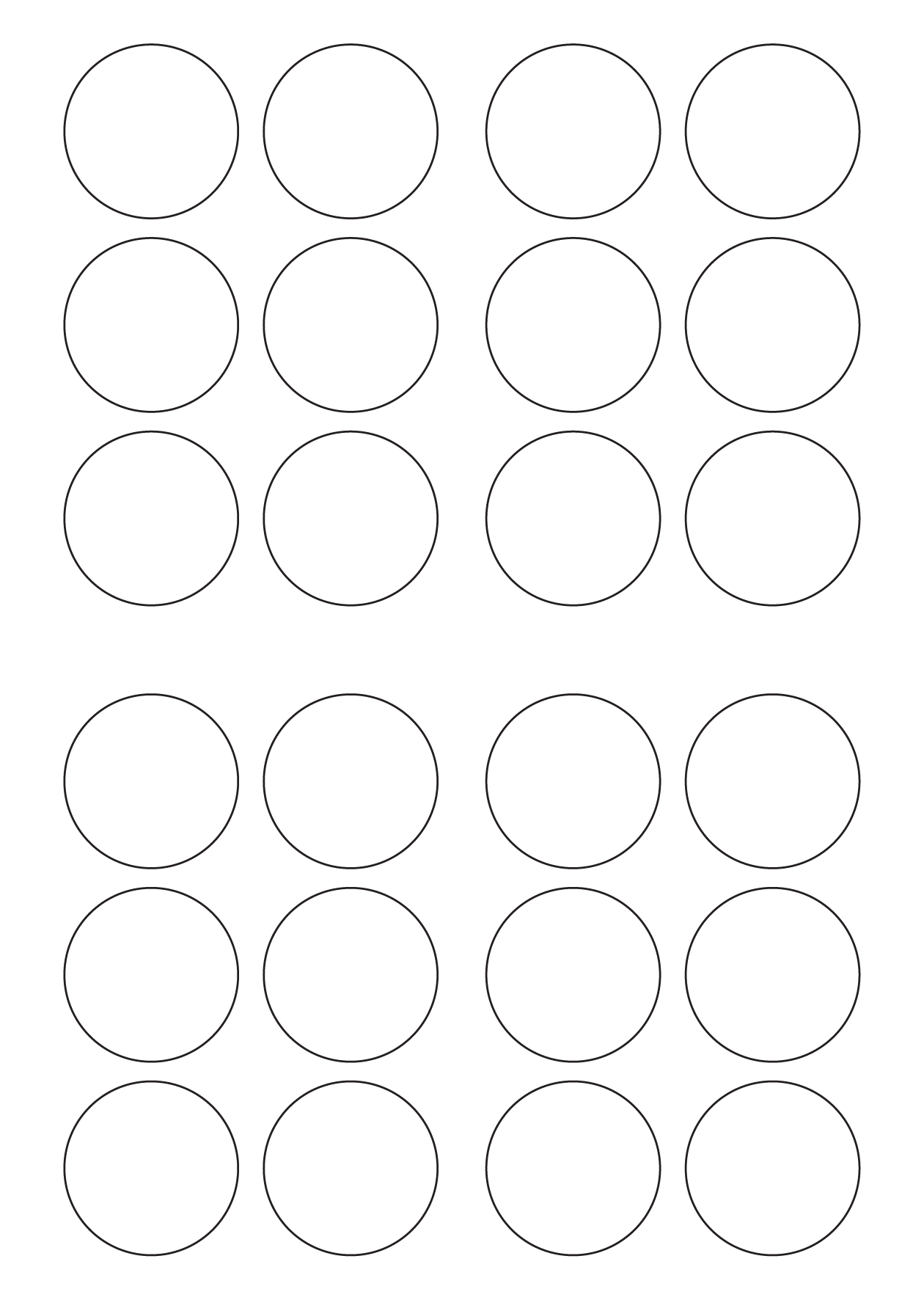 30111 - Label Size 60mm dia - 24 label(s) per sheet 30111 - Label Size 60mm dia - 24 label(s) per sheet
