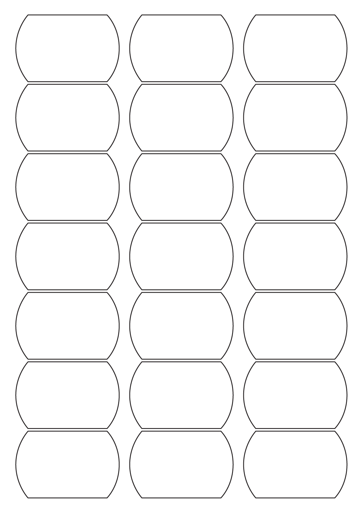 30121 - Label Size 84.5mm x 54.5mm - 21 label(s) per sheet 30121 - Label Size 84.5mm x 54.5mm - 21 label(s) per sheet
