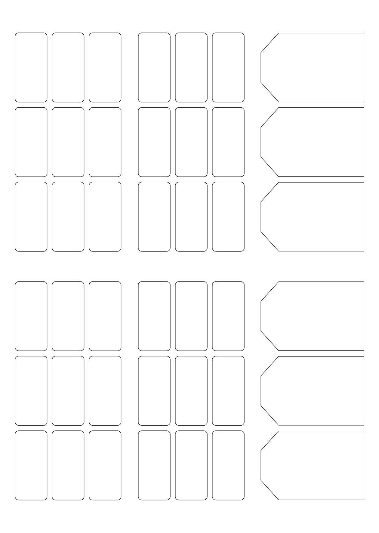 30129 - Label Size Shapes - 42 label(s) per sheet 30129 - Label Size Shapes - 42 label(s) per sheet