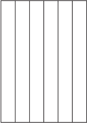 802 - A3 single sheets - 5 vertical backslits 49.5 mm apart