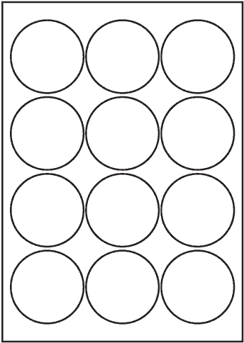 814 - Circle Labels 90 mm diameter - A3 sheets