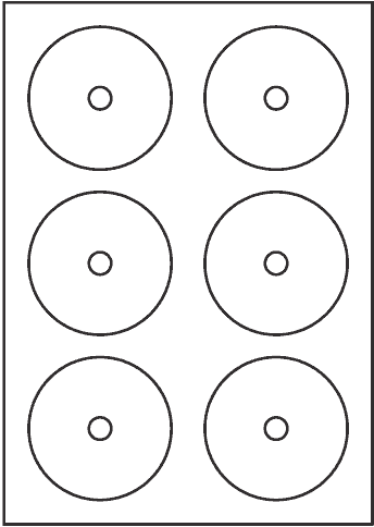 815 - CD/DVD Labels 115 mm diameter - A3 sheets