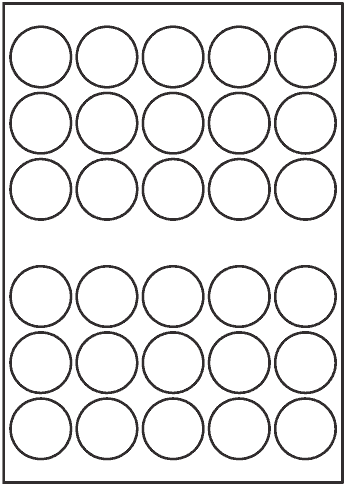 816 - Circle Labels 53 mm diameter - A3 sheets
