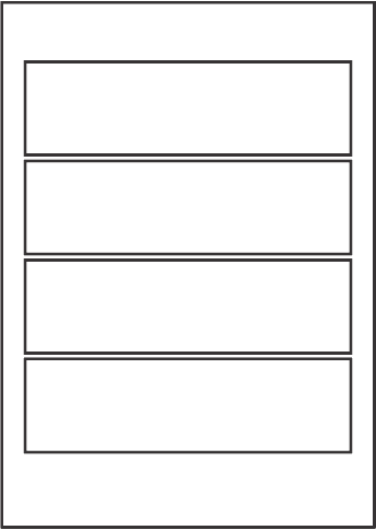 824 - Rectangle Labels 280 mm x 80 mm - SRA3 sheets